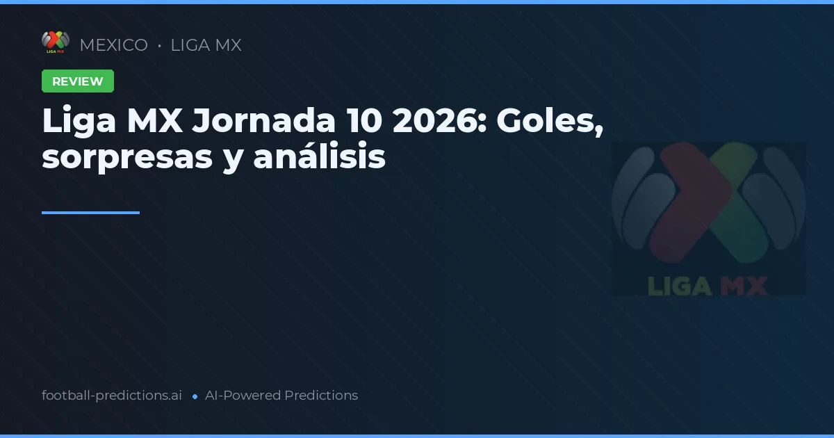 Liga MX Jornada 10 2026: Goles, sorpresas y análisis