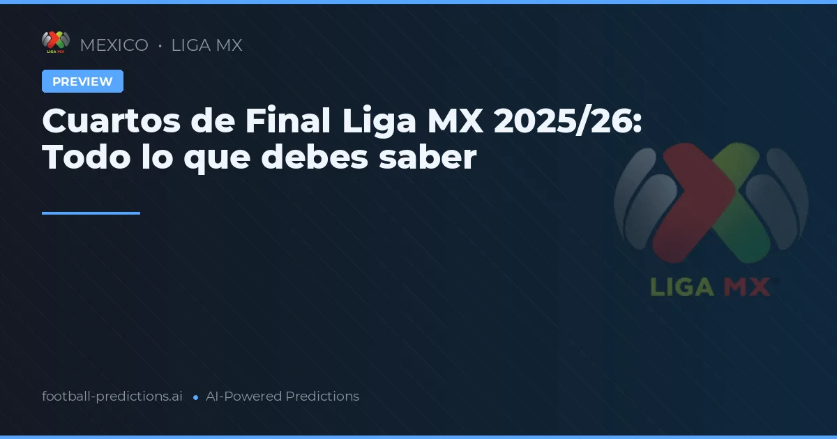 Cuartos de Final Liga MX 2025/26: Todo lo que debes saber