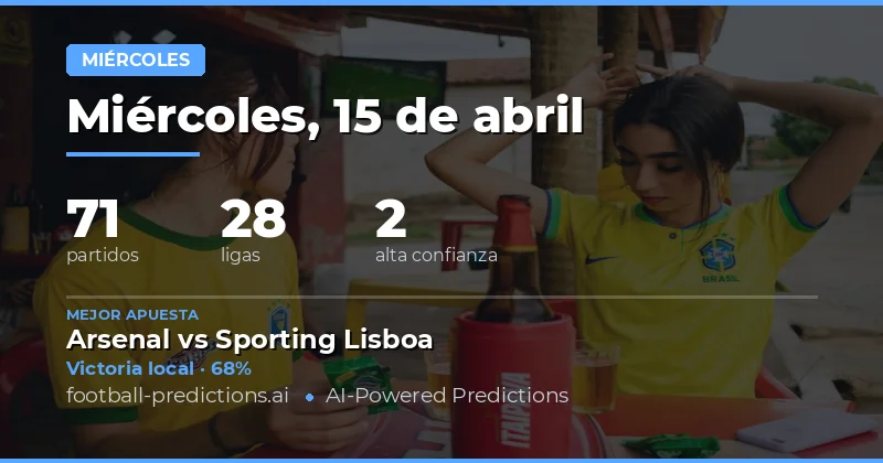 Predicciones clave para los partidos del miércoles 15 de abril