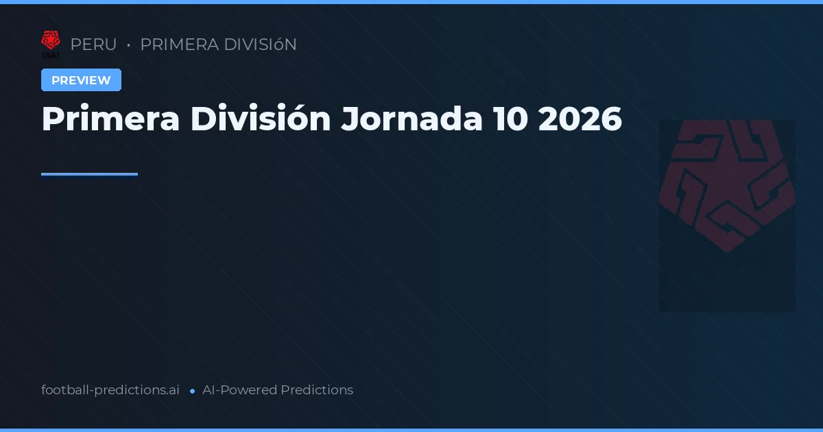 Primera División Jornada 10 2026