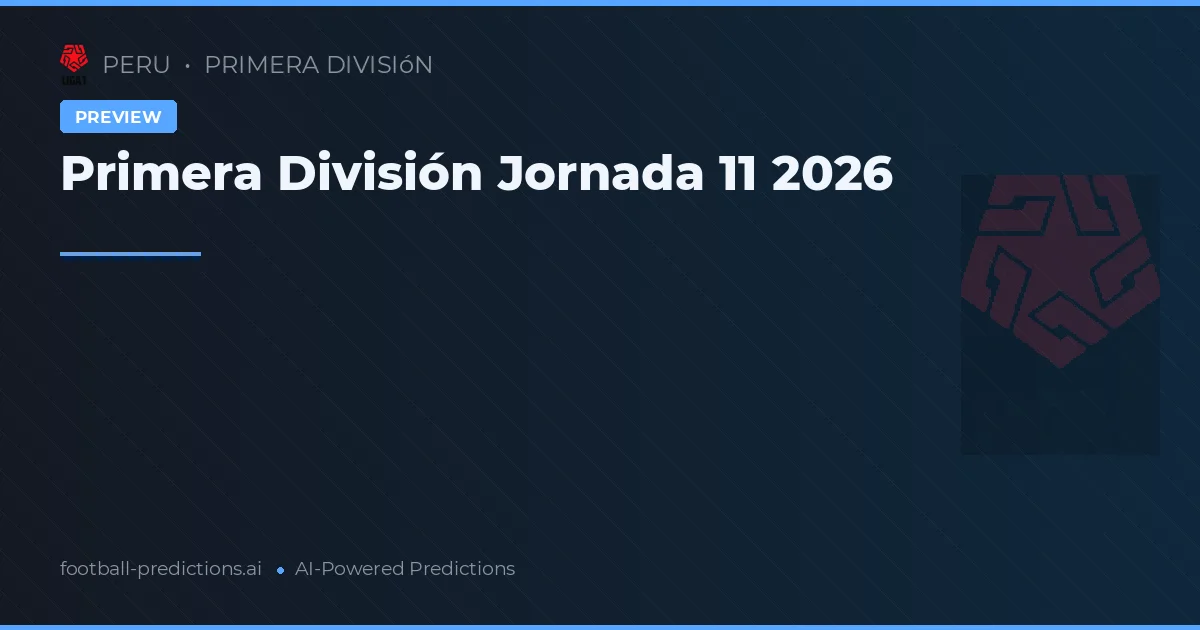 Primera División Jornada 11 2026