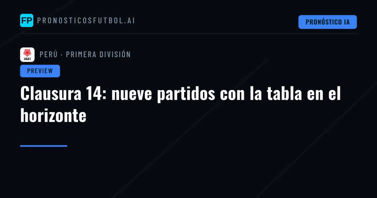 Clausura 14: nueve partidos con la tabla en el horizonte