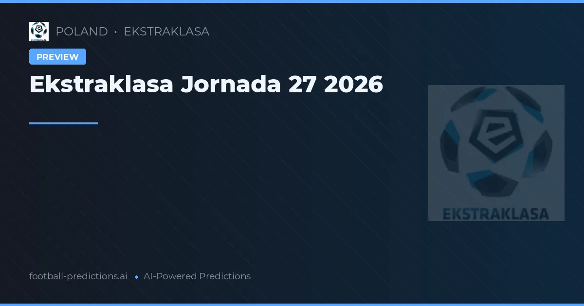 Ekstraklasa Jornada 27 2026