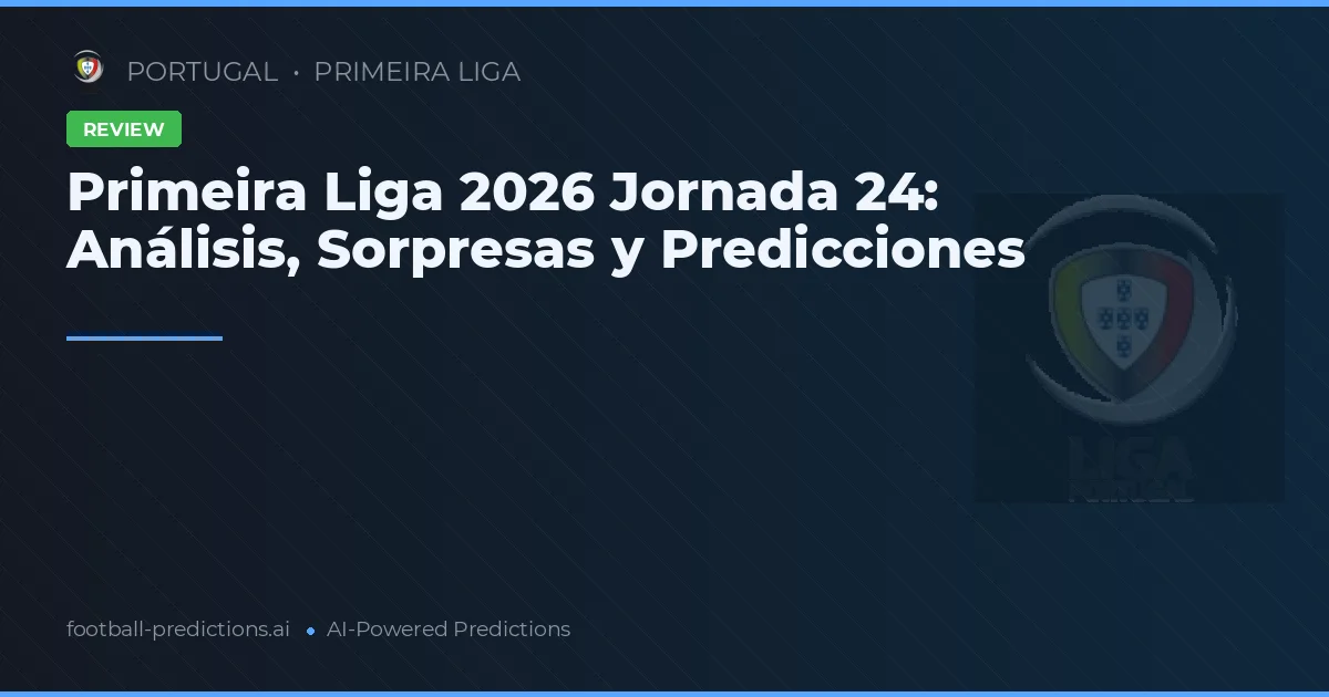 Primeira Liga 2026 Jornada 24: Análisis, Sorpresas y Predicciones