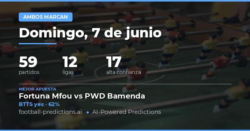 BTTS hoy: El mercado favorece las apuestas defensivas en la jornada del 7 de junio