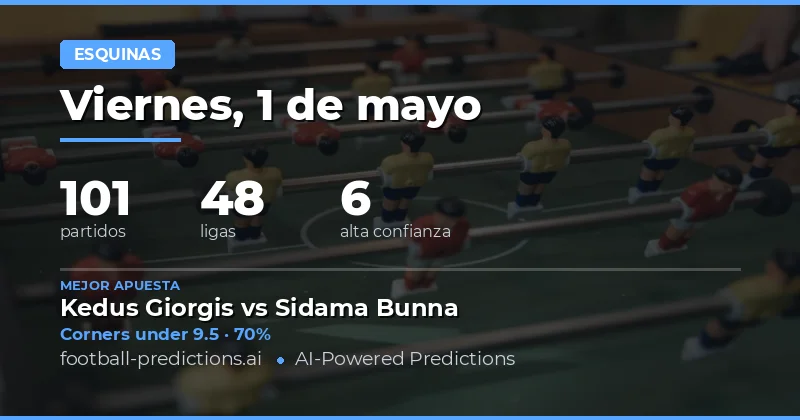 Análisis de Esquinas para el 1 de Mayo de 2026
