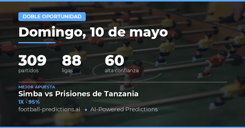 Predicciones Double Chance para el 10 May 2026