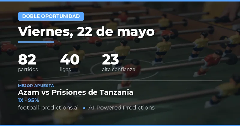 Análisis de Apuestas Double Chance para el 22 de Mayo
