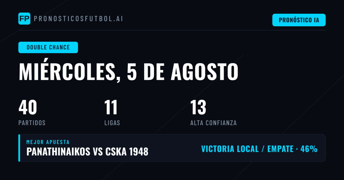 Mejores Picks DC para 5 Ago 2026