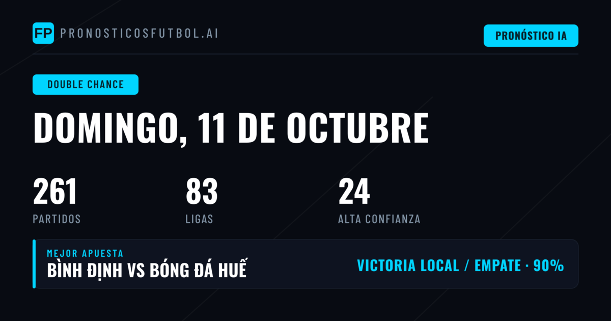 Top DC Picks para el 11 Oct 2026