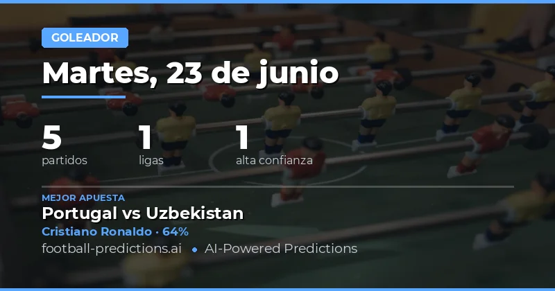 Mejores Picks Goleador — 23 Jun 2026