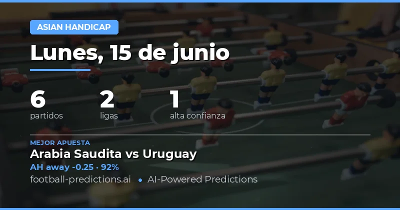 Mejores Picks de AH para el 15 Jun 2026