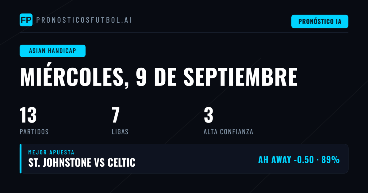 Mejores Picks AH para el 9 de septiembre de 2026
