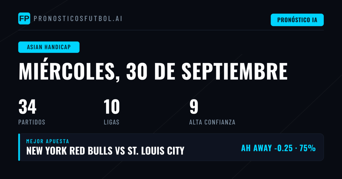 Mejores Picks AH para el 30 de septiembre de 2026