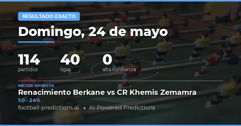 Análisis de Oportunidades de Apuesta para el 24 May 2026