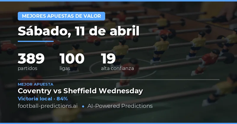 Análisis de las mejores oportunidades para apostar el 11 de abril de 2026