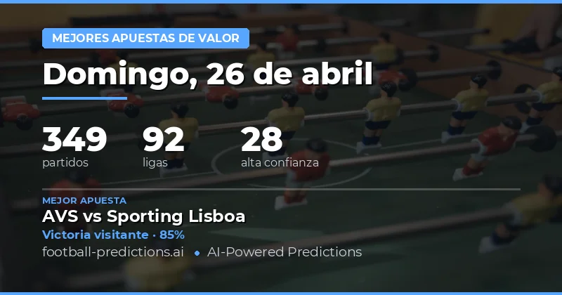 Análisis de Valor en las Apuestas del 26 Apr 2026