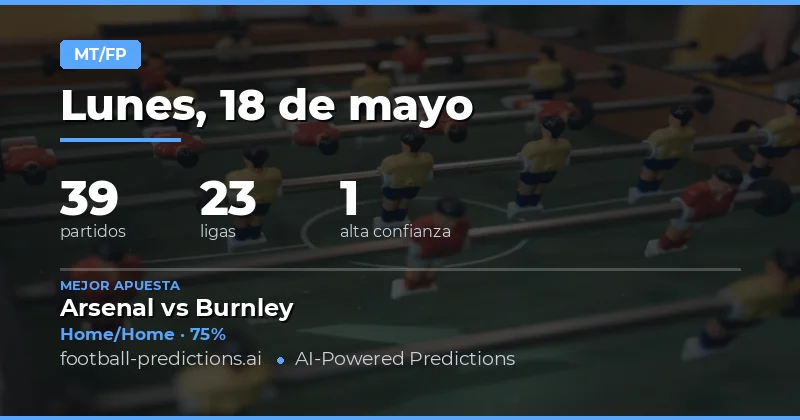 Análisis Estratégico de Apuestas HT/FT para el 18 May 2026