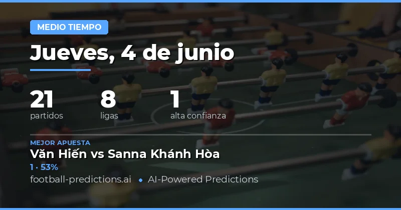 Análisis de Resultados al Descanso para el 4 de Junio de 2026