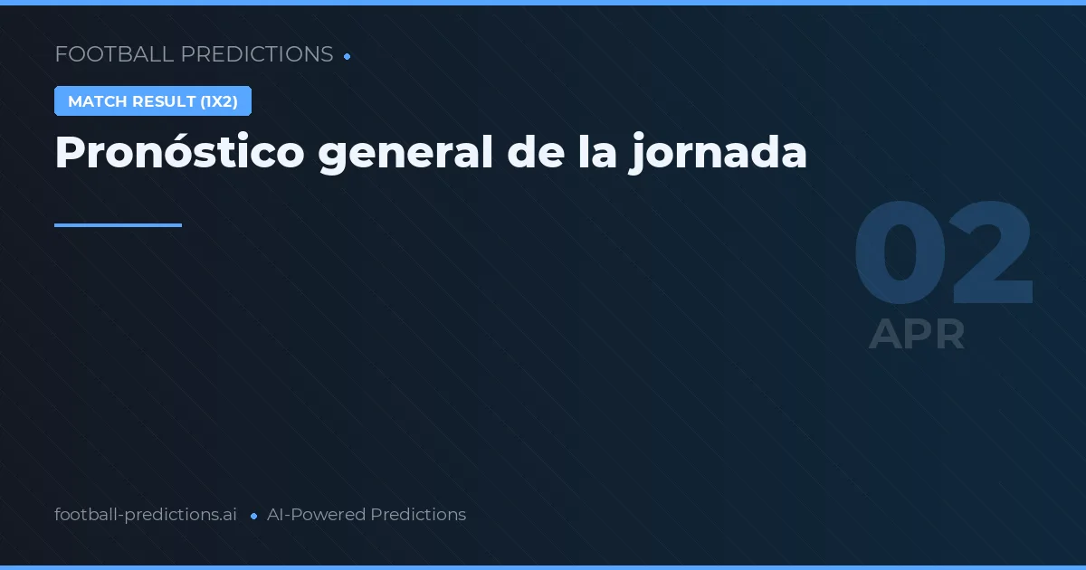 Pronóstico general de la jornada