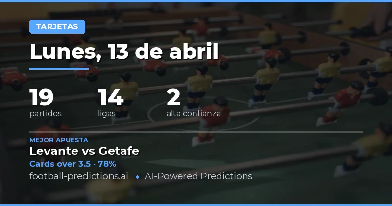 Análisis general de las apuestas de tarjetas amarillas