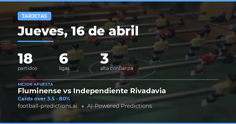 Análisis de tarjetas amarillas en el fútbol europeo