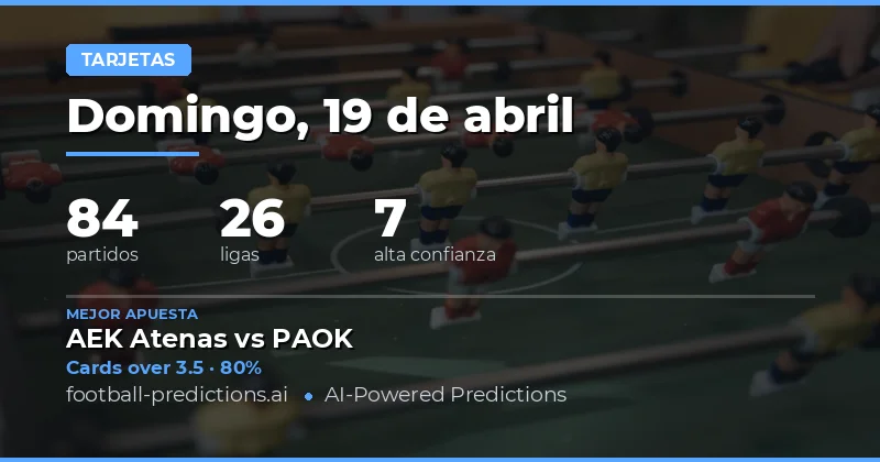 Análisis de las tarjetas amarillas en el fútbol europeo