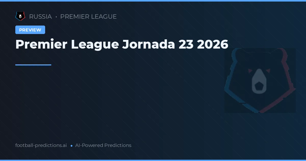 Premier League Jornada 23 2026