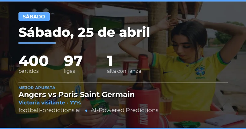 Partidos de Sábado 25 de Abril de 2026: Una jornada llena de opciones para apostar