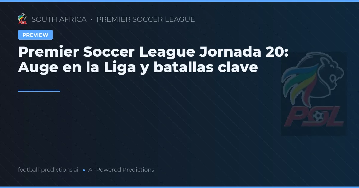 Premier Soccer League Jornada 20: Auge en la Liga y batallas clave