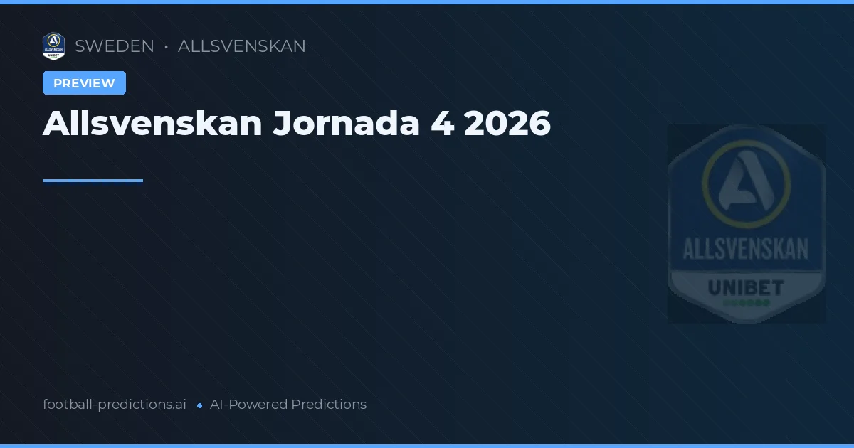 Allsvenskan Jornada 4 2026
