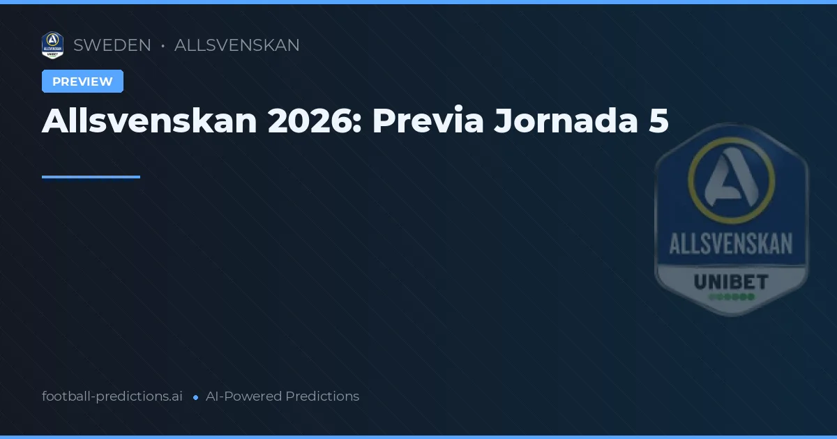 Allsvenskan 2026: Previa Jornada 5
