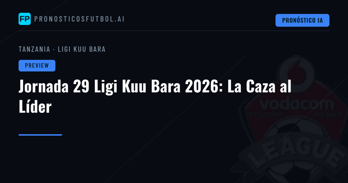 Jornada 29 Ligi Kuu Bara 2026: La Caza al Líder