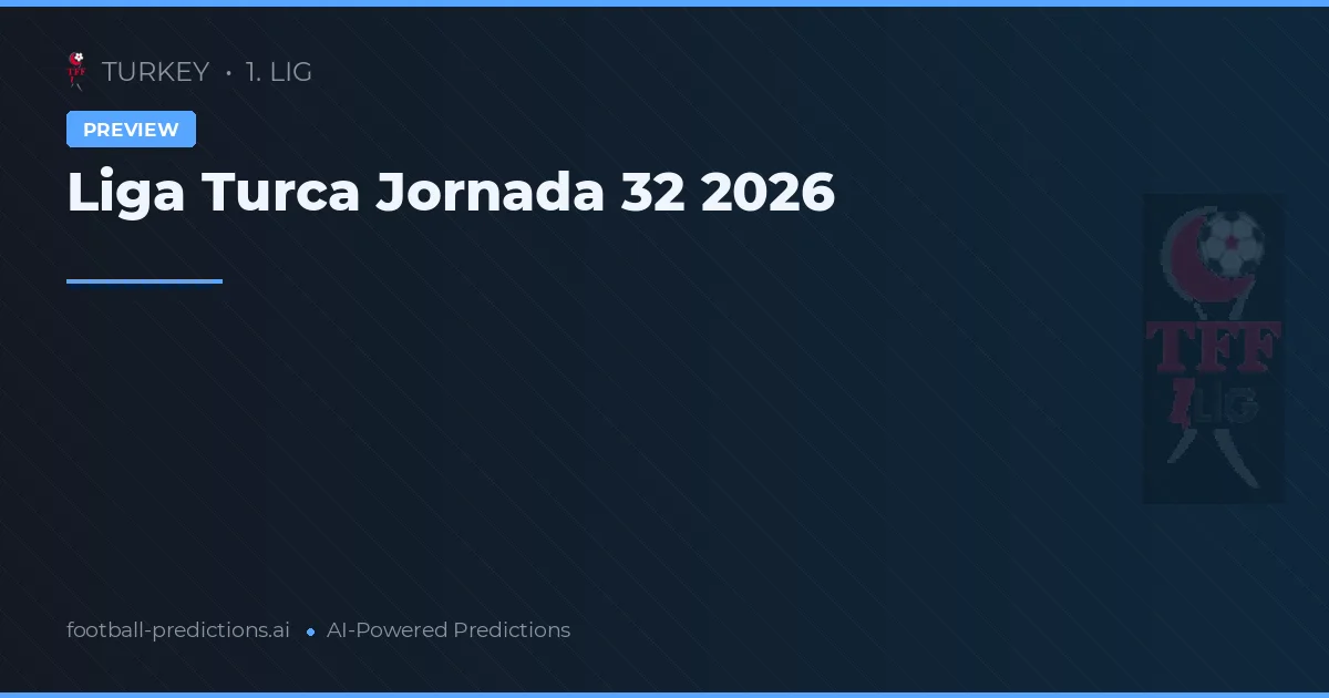 Liga Turca Jornada 32 2026