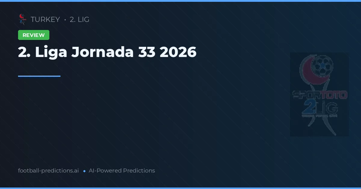 2. Liga Jornada 33 2026