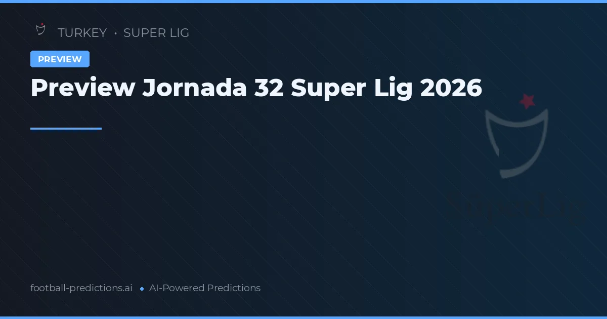 Preview Jornada 32 Super Lig 2026