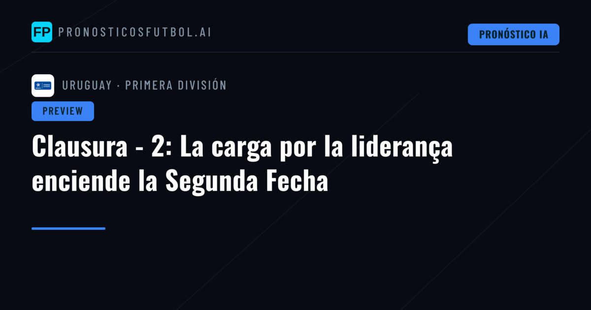 Clausura - 2: La carga por la liderança enciende la Segunda Fecha