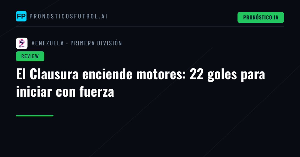 El Clausura enciende motores: 22 goles para iniciar con fuerza