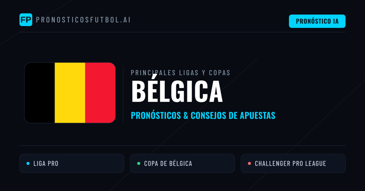 Pronósticos deportivos de Bélgica y consejos de apuestas
