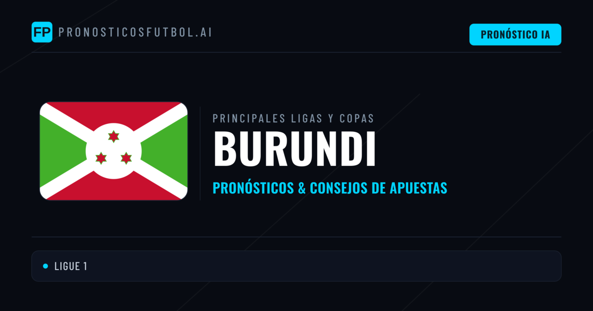 Pronósticos deportivos de Burundi y consejos de apuestas