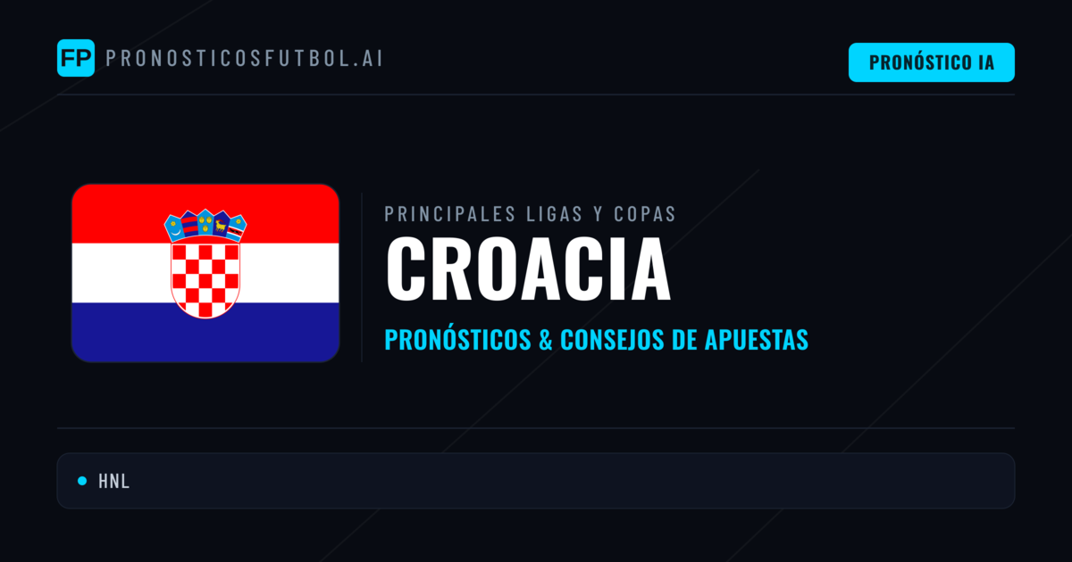 Pronósticos deportivos de Croacia y consejos de apuestas