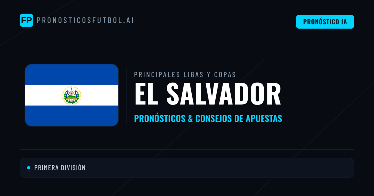 Pronósticos deportivos de El Salvador y consejos de apuestas