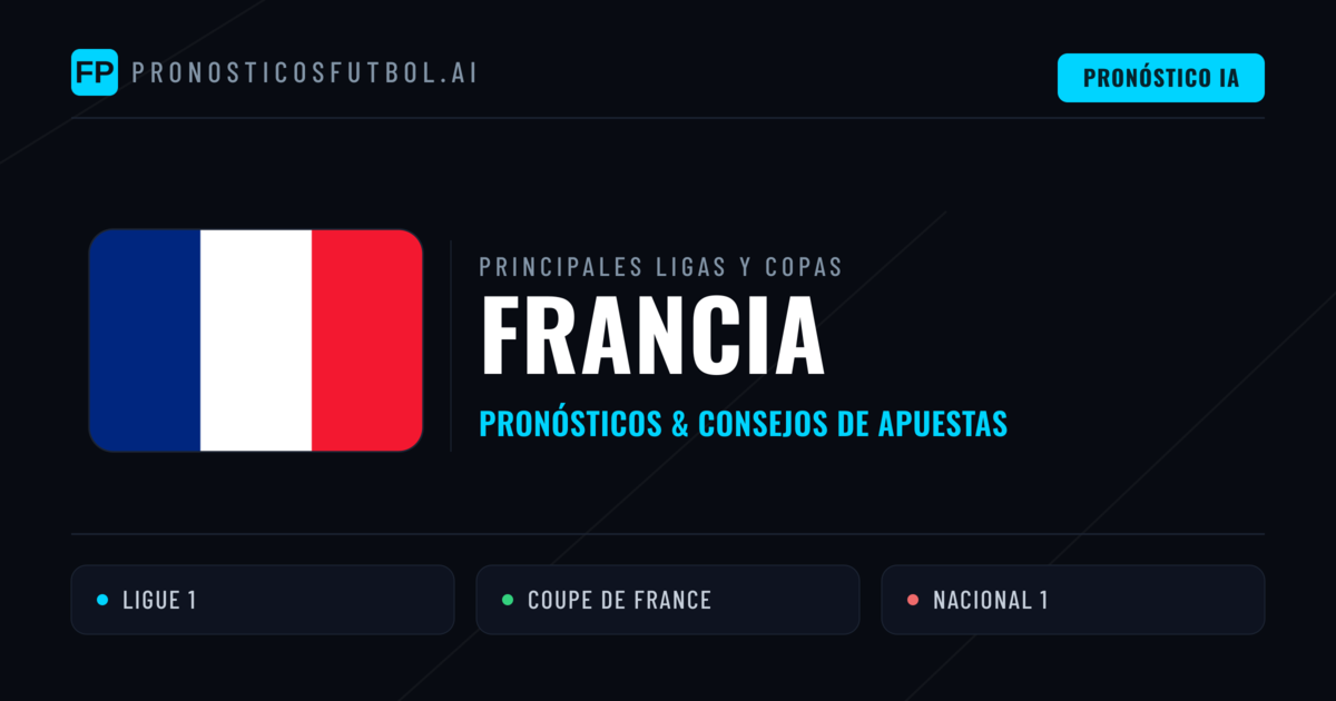 Pronósticos deportivos de Francia y consejos de apuestas