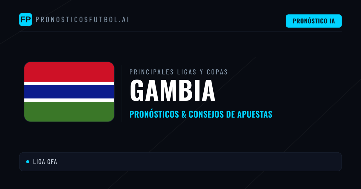 Pronósticos deportivos de Gambia y consejos de apuestas