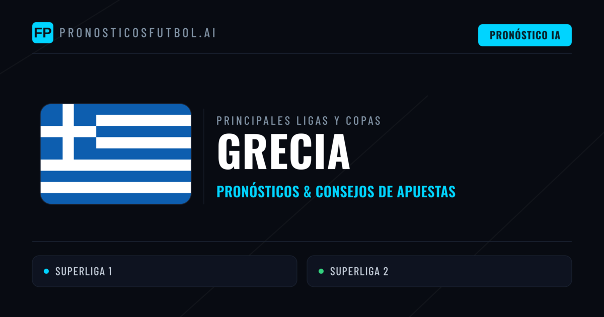 Pronósticos deportivos de Grecia y consejos de apuestas