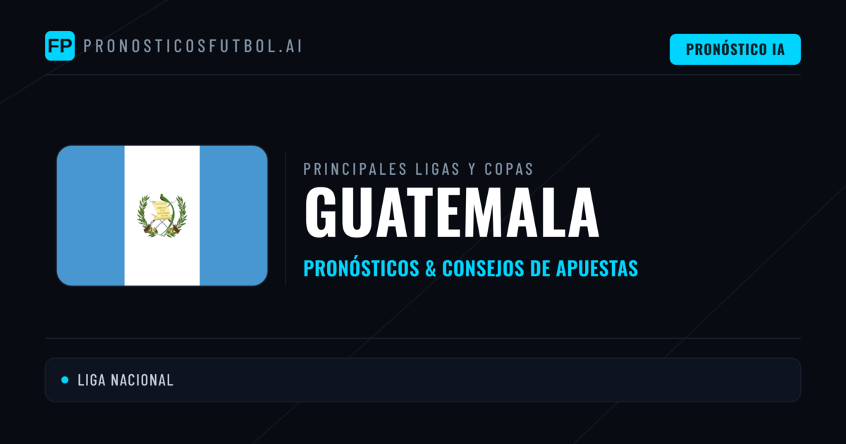 Pronósticos deportivos de Guatemala y consejos de apuestas