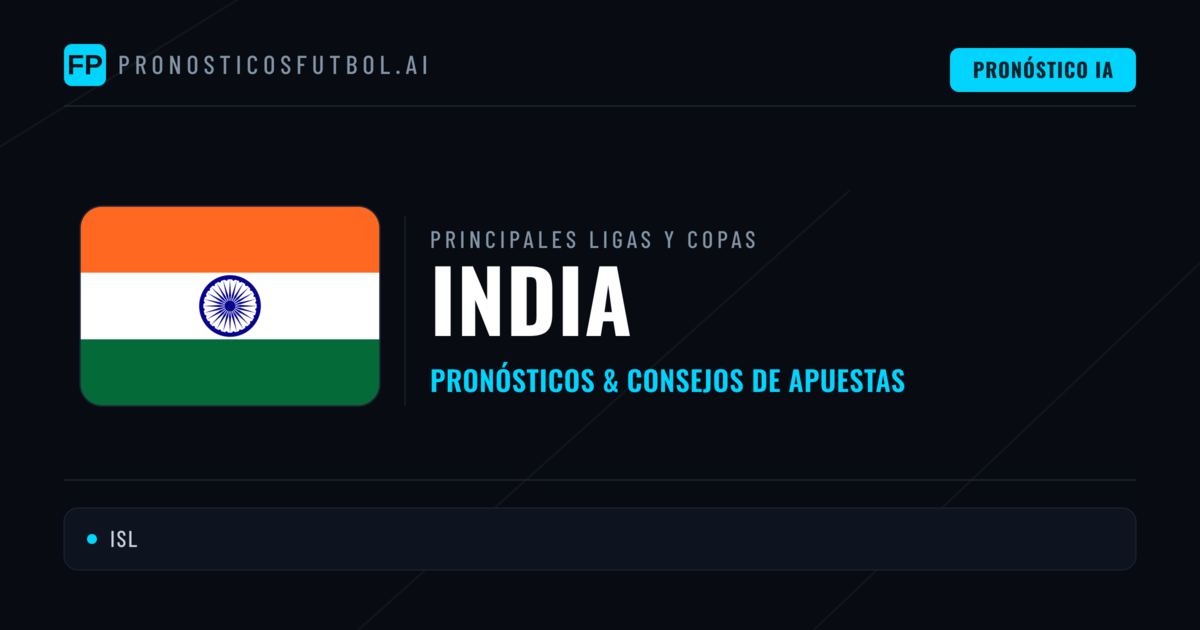Pronósticos deportivos de India y consejos de apuestas