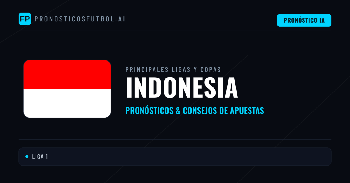 Pronósticos deportivos de Indonesia y consejos de apuestas