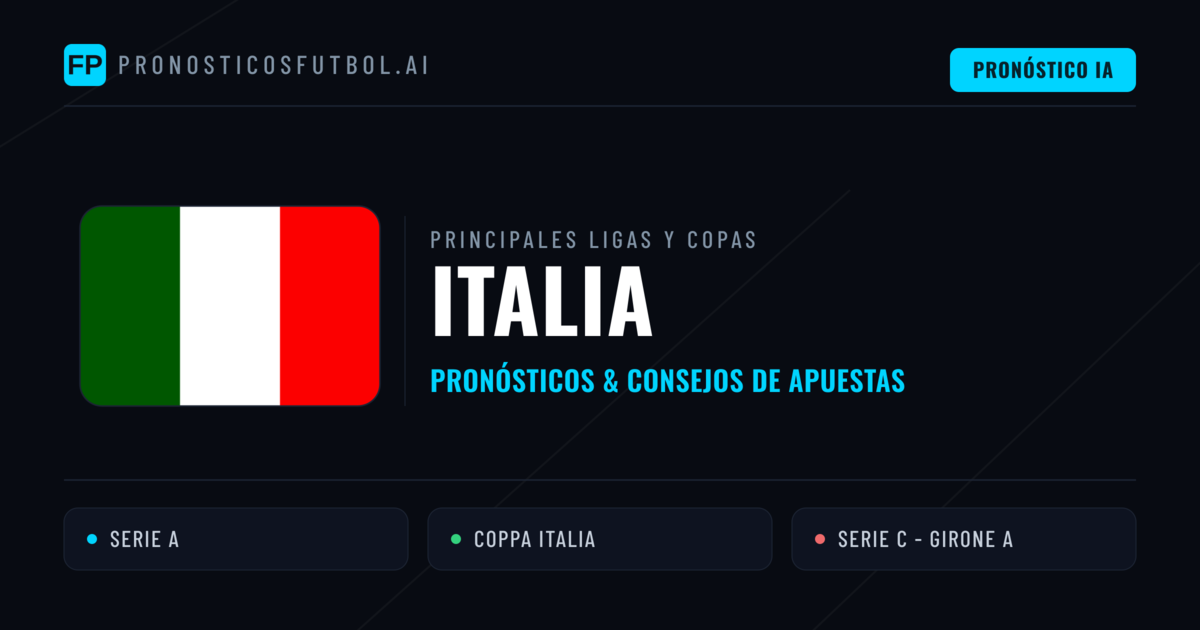 Pronósticos deportivos de Italia y consejos de apuestas