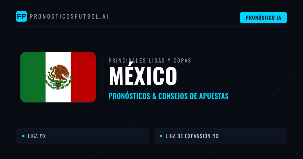 Pronósticos deportivos de México y consejos de apuestas